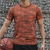 cheap Men&#039;s Casual T-shirts-Men&#039;s Tee Short Sleeve Shirt Tee Top Short Sleeve Crewneck Summer Stripes Fashion Designer Quick Dry Vacation Street Going out Blue Orange Green Top Tee for Men