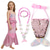 preiswerte Kostüme für Mädchen-Die kleine Meerjungfrau Kleine Meerjungfrau Prinzessin Meerjungfrau Kleid Themenparty-Kostüm Cosplay Film Cosplay for Mädchen Kinder Karneval Maskerade Party Ferien