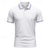 baratos Polo Clássico Masculino-Homens Pólo Camisa de golfe O negócio Casual gola pólo com nervuras Manga Curta Moda Básico Côr Sólida Tecido Botões Verão Primavera &amp; Outono Normal Preto Branco Rosa claro Vermelho Azul Marinha Azul