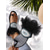 cheap Vacation Sandals-Women&#039;s Glamorous Black Sandals with Feather and Pearl Embellishments – Luxurious and Stylish Footwear for Pool Parties, Summer Soirées and Resort Getaways