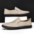 billiga Slip-On vardagsskor-slip-on loafers i beige mocka för män – handgjorda mockasinskor för vardagsbruk