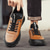 cheap Men&#039;s Sneakers-Men&#039;s Rugged Outdoor Shoes in Tan &amp; Black, Durable Faux Leather Construction with Zigzag Sole for Enhanced Grip