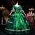 baratos Vestidos-Vintage Rococó Renascentista Maxi Vestidos Normal Julieta Princesa Noiva Pregueado Com Babados Princesa Decote Redondo Fantasia Mulheres Dia Das Bruxas Carnaval Baile de Máscaras Festa dia das Bruxas