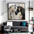 cheap Animal Paintings-Handmade Oil Painting Canvas Wall Art Decoration Modern Simple Style Steed for Home Dance Studio Decor Rolled Frameless Unstretched Painting