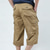 baratos Feriado-Homens calções capri Calças Capri Bermuda Cargo Shorts de Trilha Cintura elástica Bolso multi Com cinto Tecido Conforto Respirável Comprimento da panturrilha Diário Streetwear à moda Casual