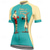 abordables Maillots pour femmes-Femmes Maillot de cyclisme Manche Courte Cyclisme T-shirt Maillot avec 3 poches arrière VTT Vélo tout terrain Respirant Séchage Rapide Design Anatomique Évacuation de l&#039;Humidité Rose Bleu Graphique