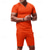 cheap Men's Basic Tees sets-Men's T-shirt Suits 2 Pieces Outfits Tee &amp; Shorts Short Sleeve V Neck Summer Plain Fashion Casual 2 Piece Vacation Daily Wear Going out Black White Orange Top Tee for Men