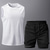 cheap Tracksuits-Men&#039;s Tracksuit Running T-Shirt With Shorts 2 Piece Reflective Strip Casual Long Sleeve Breathable Soft Fitness Gym Workout Running Sportswear Activewear Solid Colored Dark Grey Black White