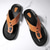 abordables Sandalias de Vacaciones-Chanclas contemporáneas de piel sintética color tostado para hombre con doble corte y correas ajustables: calzado versátil para la comodidad diaria.