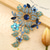 abordables Articles de fête-1 pièce/ensemble de broche exquise en cristal brillant coloré en forme de rose pour robe de soirée pour filles, accessoires de mode de mariage pour dames