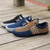 abordables Chaussures Décontractées à Lacets-Chaussures décontractées à enfiler en nylon pour hommes avec textures contrastées - parfaites pour un usage quotidien et les activités de loisirs