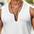 cheap Tank Tops-100% Cotton Men's Tank Top Vest Undershirt Sleeveless Shirt Sleeveless V Neck Summer Plain Fashion Classic Comfortable Street Casual Sports White Navy Blue Light Grey Top Tee for Men