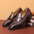 abordables Mocasines-Zapatos Derby Kentucky marrones para hombre con detalle de borlas: zapatos Oxford de cuero pulido para eventos de carreras y ocasiones formales