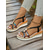 billiga Semester Sandaler-plattformsandaler i boho för kvinnor – flätade sommarsandaler med remmar med ädelstensaccenter för vardags-, strand- och semesterkläder