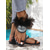 cheap Vacation Sandals-Women&#039;s Glamorous Black Sandals with Feather and Pearl Embellishments – Luxurious and Stylish Footwear for Pool Parties, Summer Soirées and Resort Getaways