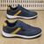 cheap Men&#039;s Sneakers-Men&#039;s Mustard Yellow &amp; Navy Blue Sporty Lace-Up Shoes, Sleek Comfort Design for Casual and Active Wear