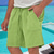 cheap Holiday-Men&#039;s Shorts Linen Shorts Summer Shorts Beach Shorts Pocket Drawstring Elastic Waist Plain Comfort Breathable Short Vacation Holiday Beach Hawaiian Boho Black Yellow