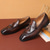 abordables Mocasines-Zapatos Derby Kentucky marrones para hombre con detalle de borlas: zapatos Oxford de cuero pulido para eventos de carreras y ocasiones formales