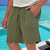 cheap Holiday-Men&#039;s Shorts Linen Shorts Summer Shorts Beach Shorts Pocket Drawstring Elastic Waist Plain Comfort Breathable Short Vacation Holiday Beach Hawaiian Boho Black Yellow