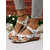 cheap Comfort Sandals-Open-Toe Hook-and-Loop Sandals for Women - Casual Summer Comfort Wedge Sandals for Walking &amp; Travel