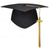 cheap Graduation Decoration-Graduation Cap with 2025 Tassel, Black Bachelor Master Doctoral Cap for High School &amp; College Graduation Ceremony, Adult Academic Cap