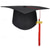 cheap Graduation Decoration-Graduation Cap with 2025 Tassel, Black Bachelor Master Doctoral Cap for High School &amp; College Graduation Ceremony, Adult Academic Cap
