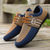 abordables Chaussures Décontractées à Lacets-Chaussures décontractées à enfiler en nylon pour hommes avec textures contrastées - parfaites pour un usage quotidien et les activités de loisirs