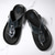 abordables Sandalias de Vacaciones-Chanclas contemporáneas de piel sintética color tostado para hombre con doble corte y correas ajustables: calzado versátil para la comodidad diaria.