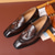 abordables Mocasines-Zapatos Derby Kentucky marrones para hombre con detalle de borlas: zapatos Oxford de cuero pulido para eventos de carreras y ocasiones formales
