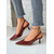 billiga Kattklackar-kvinnors svarta lackläder med spetsiga tå slingback klackar - eleganta kontors- och festskor med klack för kattungar