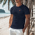 baratos camisetas básicas-Homens Camiseta T-shirt Manga Curta Gola Redonda Verão Côr Sólida Moda Designer Básico Bolsos Férias Rua Casual Preto Branco Cinzento Top Tee para Homens