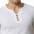 abordables Camisetas de Algodón y Lino-Hombre Camiseta superior Camiseta de lino Mangas cortas Escote en Pico Verano Plano Moda Design Básico Botones Suave Vacaciones Calle Casual Diario Negro Blanco Azul Marino Camiseta superior para