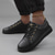 billiga Vardagssneakers-röda lädersneakers för män med elegant design - djärva casual streetwear för vardagskomfort