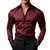 cheap Men&#039;s Satin Shirts-Men&#039;s Shirt Satin Shirt Striped Shirt Casual Shirt Button Up Shirt Striped Wedding Vacation Black Wine Navy Blue Green Long Sleeve Collar Spring &amp;  Fall Clothing Apparel