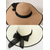 economico Accessori per le vacanze-Elegante cappello da sole a tesa larga da donna – cappello di paglia estivo da spiaggia con fiocco nero, protezione UV, cappello pieghevole e morbido per vacanze, feste in giardino e viaggi