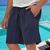 cheap Holiday-Men&#039;s Shorts Linen Shorts Summer Shorts Beach Shorts Pocket Drawstring Elastic Waist Plain Comfort Breathable Short Vacation Holiday Beach Hawaiian Boho Black Yellow