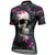 economico Maglie da donna-Per donna Maglia da Ciclismo Teschio Fiore Manica Corta Bicicletta Maglietta Maglia con 3 tasche posteriori Mountain Bike MTB Asciugatura Rapida Design Anatomico Assorbente Traspirante Gli sport