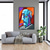 abordables Peintures portraits-peinture à l&#039;huile faite à la main sur toile, décoration murale, style Picasso, figure abstraite pour la décoration intérieure, peinture roulée sans cadre, non tendue