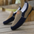 billiga Slip-On vardagsskor-casual loafers i nylon för män med design med dubbla strukturer och bekväma slip-on - lämpliga för kontor och fritidsutflykter