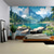 cheap Landscape Tapestry-Landscape Mountain River Hanging Tapestry Wall Art Large Tapestry Mural Decor Photograph Backdrop Blanket Curtain Home Bedroom Living Room Decoration