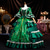baratos Vestidos-Vintage Rococó Renascentista Maxi Vestidos Normal Julieta Princesa Noiva Pregueado Com Babados Princesa Decote Redondo Fantasia Mulheres Dia Das Bruxas Carnaval Baile de Máscaras Festa dia das Bruxas