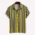 cheap Men&#039;s Tee Sets-Men&#039;s T-shirt Suits 2 Pieces Outfits Tee &amp; Shorts Short Sleeve Shirt Collar Summer Stripes Fashion Casual 2 Piece Vacation Daily Wear Going out Yellow Top Tee for Men