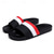 Χαμηλού Κόστους Καθημερινά σανδάλια-ανδρικά σπορ πέδιλα slide με κόκκινες και λευκές ρίγες - τολμηρά υποδήματα για αναψυχή και υπαίθριες δραστηριότητες