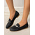 cheap Women&#039;s Flats-Women&#039;s Faux Suede Loafers - Stylish Flat Shoes with Patent Leather Buckle for Work &amp; Casual Outfits