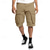 cheap Classic-Men&#039;s Cargo Shorts Shorts Summer Shorts Drawstring Elastic Waist Multi Pocket Plain Comfort Wearable Knee Length Outdoor Sport Daily Fashion Casual Black Khaki