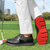 economico Scarpe da Golf da Uomo-scarpe da golf da uomo rosse e blu navy: sneakers stringate ad alte prestazioni con dettagli in pelle per golf, sport e abbigliamento casual