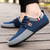 abordables Zapatos Informales con Cordones-Zapatillas deportivas informales de punto bicolor para hombre: zapatillas deportivas transpirables con cordones de nailon para uso diario.