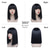 cheap Synthetic Trendy Wigs-Black Bob Wig with Bangs Short Black Straight Wig for Women Natural Looking Heat Resistant Synthetic Wig for Grils Daily Party Halloween Cosplay Use 13inch