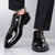 cheap Formal-Men&#039;s Dress Shoes - Burgundy Two-Tone Patent Leather Shoes with Lace-Up Design for Dance Parties and Special Occasions
