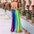 cheap Women&#039;s Costumes-Pride Rainbow Dress Rainbow Chiffon Maxi Dress Adults&#039; Women&#039;s Casual Pride Parade Pride Month Halloween Carnival Easy Carnival Costume